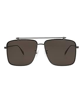 Amazon.com: Alexander McQueen Aviator Sunglasses Ruthenium